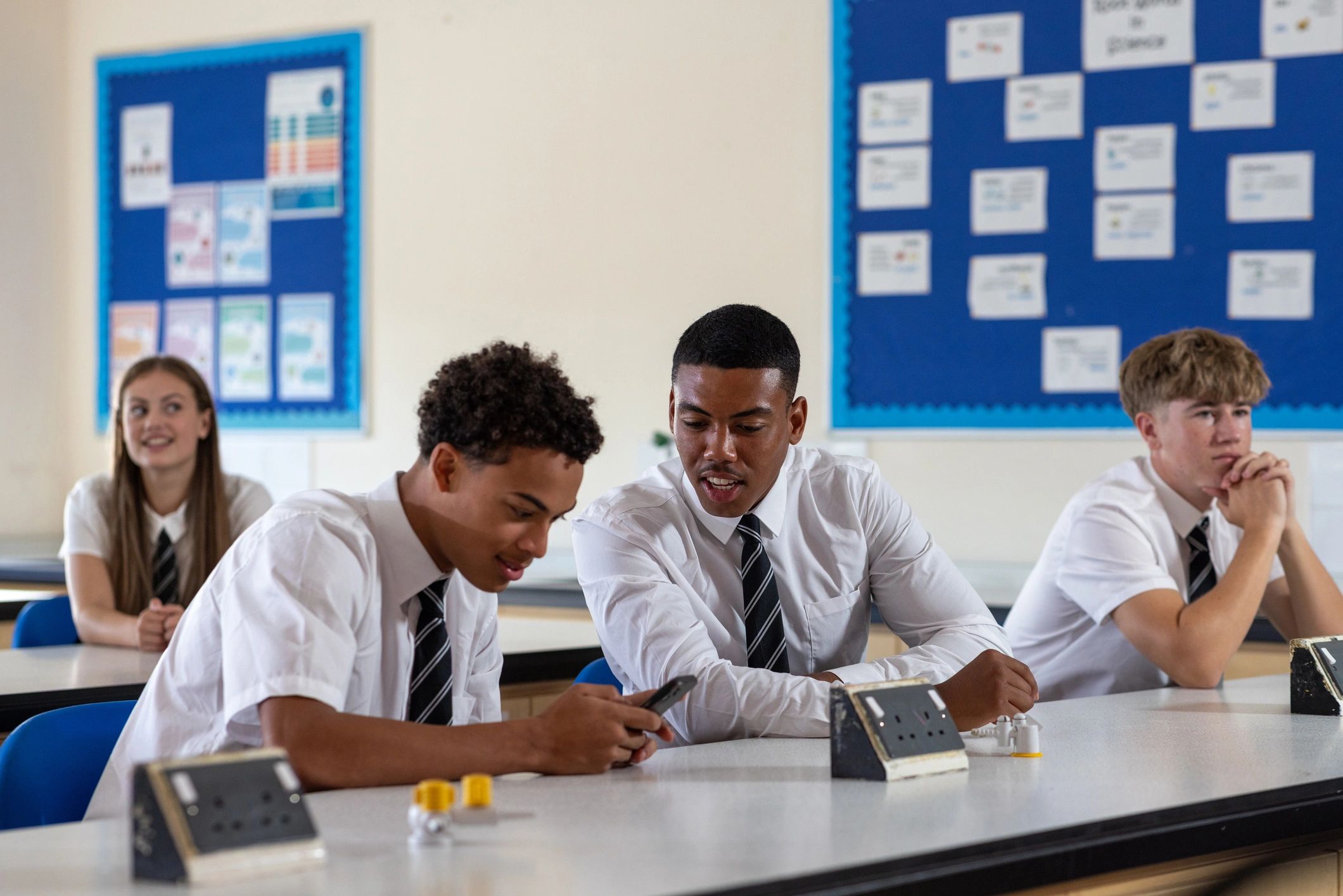 Students in a classroom community setting